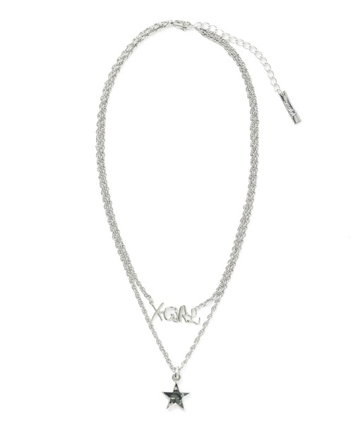 X-girl（エックスガール）の「TWO STRAND NECKLACE（ネックレス・レディース・シルバー/ゴールド・ONE SIZE）」の2枚目の写真