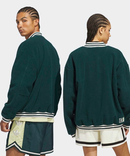 adidas(アディダス)の「Hoop York City コーチ ジャケット / アディダスオリジナルス adidas Originals(ナイロンジャケット・メンズ・グリーン・X-SMALL/XX-LARGE/3XL/LARGE/MEDIUM/SMALL/X-LARGE)」の2枚目の写真