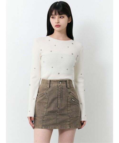 MURUA（ムルーア）の「メニーポケットカーゴスカート（スカート・レディース・グレー/ブラック/ブラウン・1/2）」の11枚目の写真