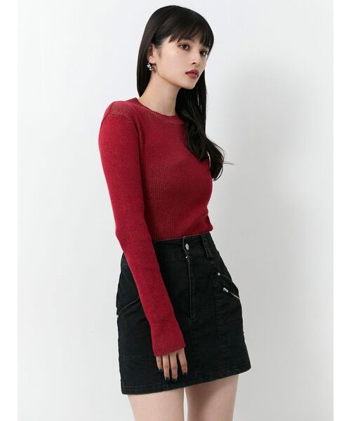 MURUA（ムルーア）の「メニーポケットカーゴスカート（スカート・レディース・グレー/ブラック/ブラウン・1/2）」の6枚目の写真