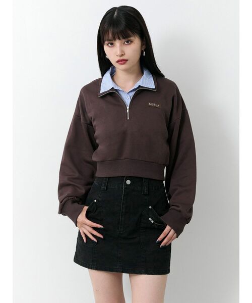 MURUA（ムルーア）の「メニーポケットカーゴスカート（スカート・レディース・グレー/ブラック/ブラウン・1/2）」の9枚目の写真