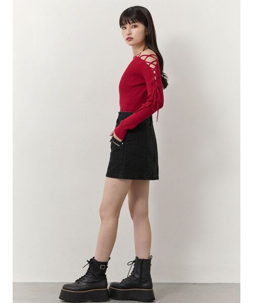 MURUA（ムルーア）の「メニーポケットカーゴスカート（スカート・レディース・グレー/ブラック/ブラウン・1/2）」の16枚目の写真