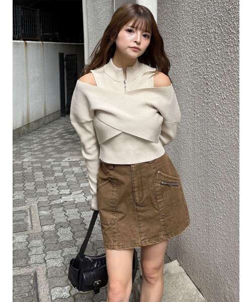 MURUA（ムルーア）の「メニーポケットカーゴスカート（スカート・レディース・グレー/ブラック/ブラウン・1/2）」の21枚目の写真