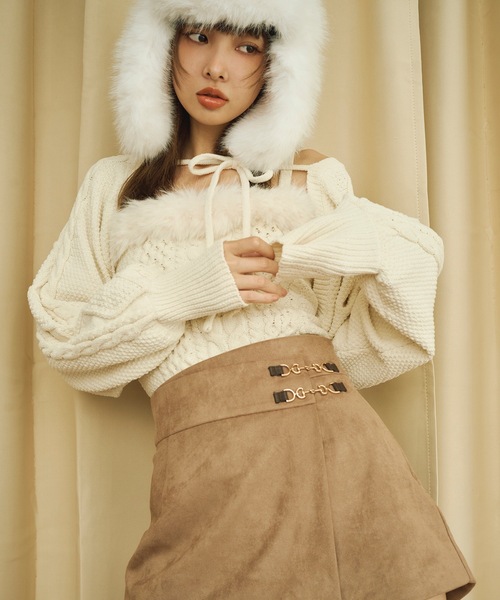 NOMAE ファーケーブルアンサンブルニット ファーケーブルアンサンブルニット – PARK by one way（パークバイ