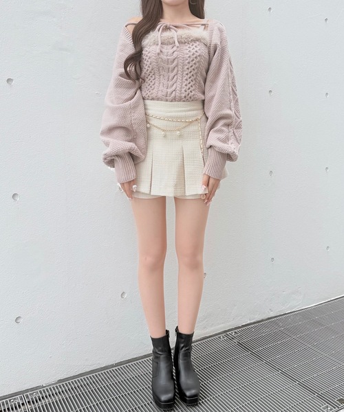 セール】ファーケーブルアンサンブルニット（ニット/セーター）｜NOMAE