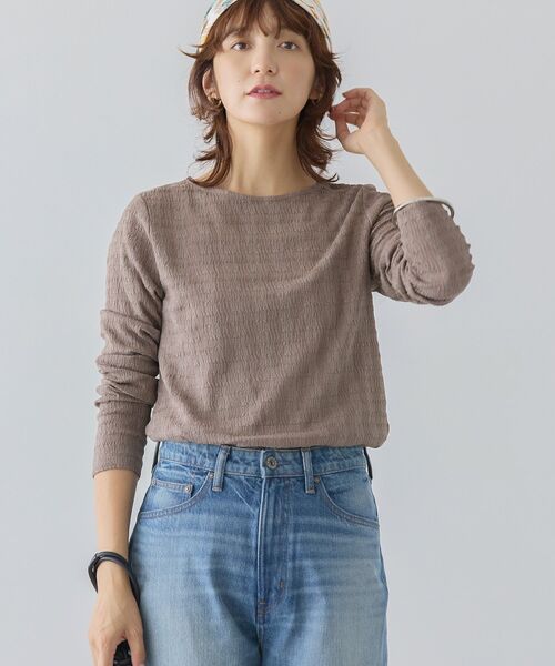 AMERICAN HOLIC(アメリカンホリック)の「ジャガードカットプルオーバー(Tシャツ/カットソー・レディース・モカ/チャコールグレー・M/L)」の17枚目の写真