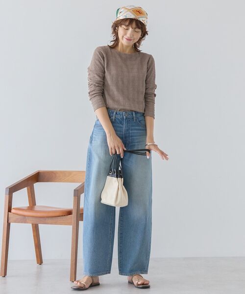 AMERICAN HOLIC(アメリカンホリック)の「ジャガードカットプルオーバー(Tシャツ/カットソー・レディース・モカ/チャコールグレー・M/L)」の8枚目の写真