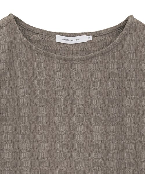 AMERICAN HOLIC(アメリカンホリック)の「ジャガードカットプルオーバー(Tシャツ/カットソー・レディース・モカ/チャコールグレー・M/L)」の11枚目の写真