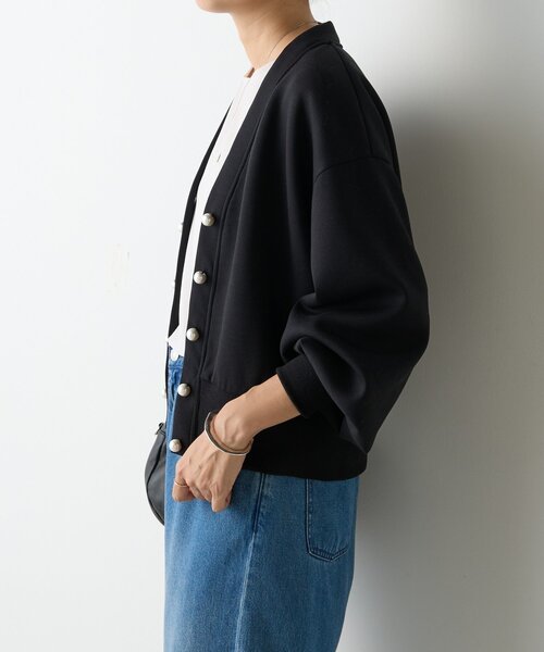 未使用級✨BEARDSLEY ビアズリー　パールボタン　カーディガン　ゆったり黒 パールボタンカーディガン（カーディガン/ボレロ）｜BEARDSLEY