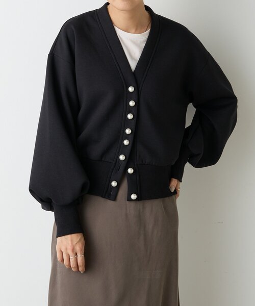 BEARDSLEY（ビアズリー）の「パール釦ダンボールカーディガン（カーディガン/ボレロ・レディース・グレー/ブラック・FREE）」の21枚目の写真