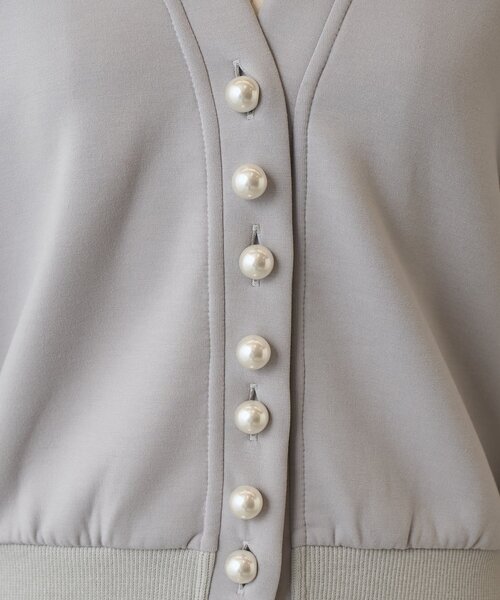 BEARDSLEY（ビアズリー）の「パール釦ダンボールカーディガン（カーディガン/ボレロ・レディース・グレー/ブラック・FREE）」の11枚目の写真