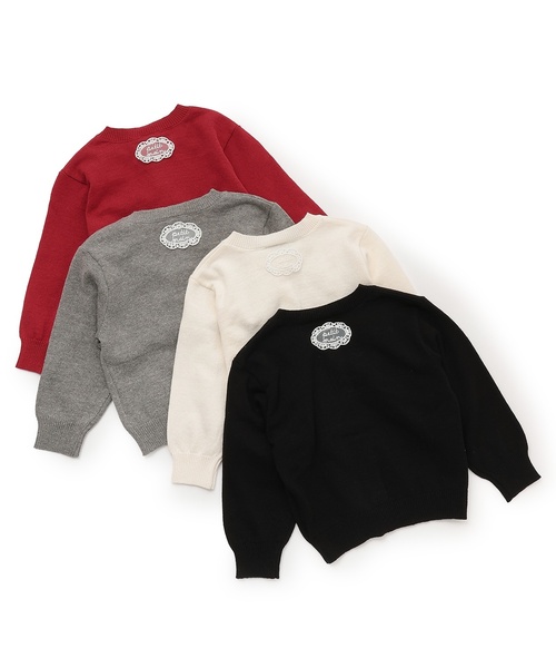 petit main(プティマイン)の「【リンク】パールボタンニットカーディガン(カーディガン/ボレロ・キッズ・ブラック/トップグレー/レッド/アイボリー・M/S/L)」の16枚目の写真