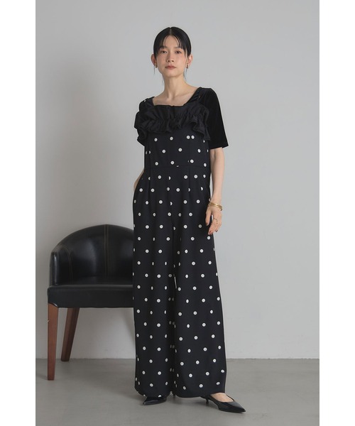 &. NOSTALGIA（アンドドットノスタルジア）の「チェック・ドットフリルオールインワン（つなぎ/オールインワン・レディース・ドット/チェック・M）」の5枚目の写真