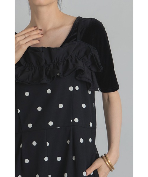 &. NOSTALGIA（アンドドットノスタルジア）の「チェック・ドットフリルオールインワン（つなぎ/オールインワン・レディース・ドット/チェック・M）」の8枚目の写真