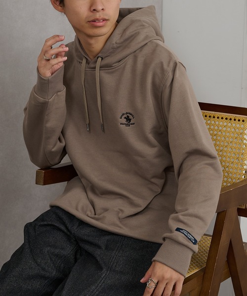 Santa Barbara Polo & Racquet Club(サンタ・バーバラ・ポロ & ラケット・クラブ)の「【SANTA BARBARA】T/C裏毛 ワッペンパーカー(パーカー・メンズ・ブラック/グリーン/グレー/モカ・L/LL/M)」の3枚目の写真