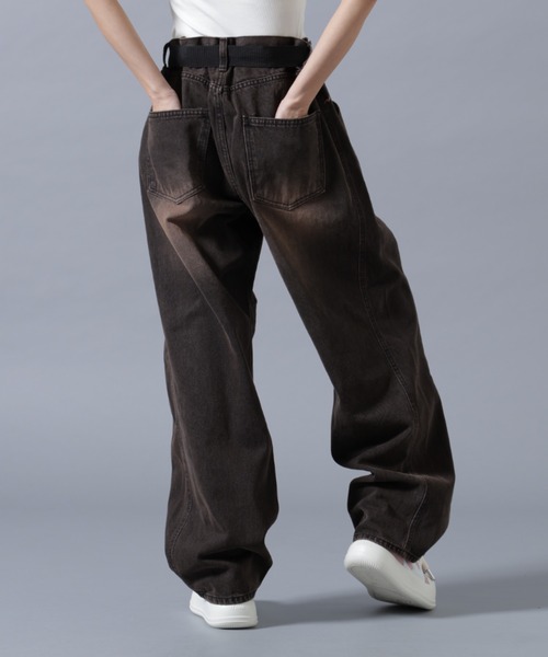 SIS(エスアイエス)の「SIS/エスアイエス/Cutting Denim Pants(デニムパンツ・レディース・ブルー/ブラック・M/L)」の5枚目の写真