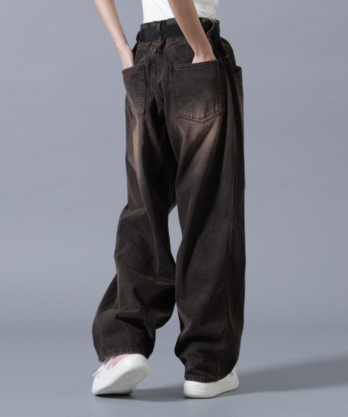 SIS(エスアイエス)の「SIS/エスアイエス/Cutting Denim Pants(デニムパンツ・レディース・ブルー/ブラック・M/L)」の6枚目の写真