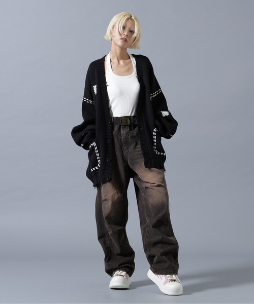 SIS(エスアイエス)の「SIS/エスアイエス/Cutting Denim Pants(デニムパンツ・レディース・ブルー/ブラック・M/L)」の7枚目の写真