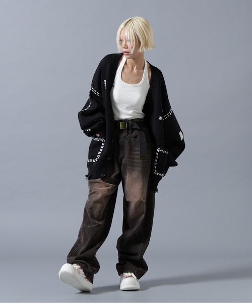 SIS(エスアイエス)の「SIS/エスアイエス/Cutting Denim Pants(デニムパンツ・レディース・ブルー/ブラック・M/L)」の9枚目の写真