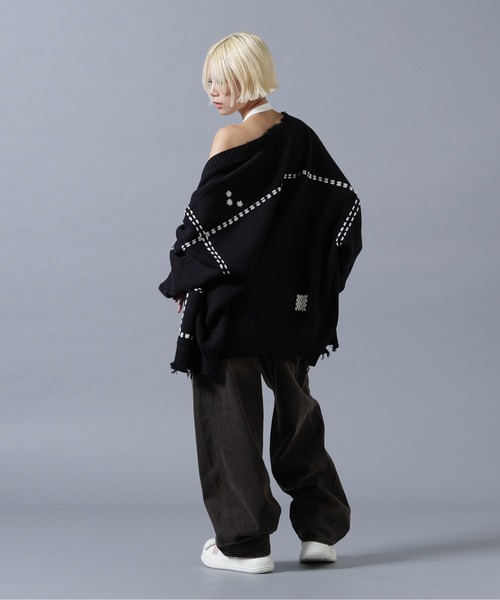 SIS(エスアイエス)の「SIS/エスアイエス/Cutting Denim Pants(デニムパンツ・レディース・ブルー/ブラック・M/L)」の11枚目の写真