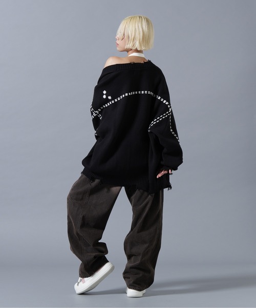 SIS(エスアイエス)の「SIS/エスアイエス/Cutting Denim Pants(デニムパンツ・レディース・ブルー/ブラック・M/L)」の12枚目の写真
