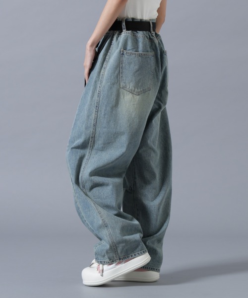 SIS(エスアイエス)の「SIS/エスアイエス/Cutting Denim Pants(デニムパンツ・レディース・ブルー/ブラック・M/L)」の14枚目の写真