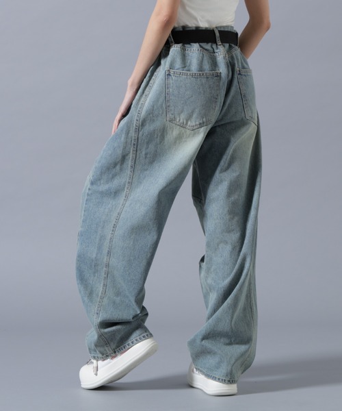 SIS(エスアイエス)の「SIS/エスアイエス/Cutting Denim Pants(デニムパンツ・レディース・ブルー/ブラック・M/L)」の15枚目の写真