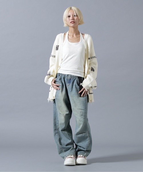 SIS(エスアイエス)の「SIS/エスアイエス/Cutting Denim Pants(デニムパンツ・レディース・ブルー/ブラック・M/L)」の17枚目の写真