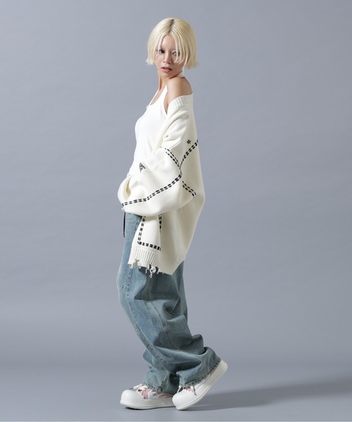 SIS(エスアイエス)の「SIS/エスアイエス/Cutting Denim Pants(デニムパンツ・レディース・ブルー/ブラック・M/L)」の19枚目の写真