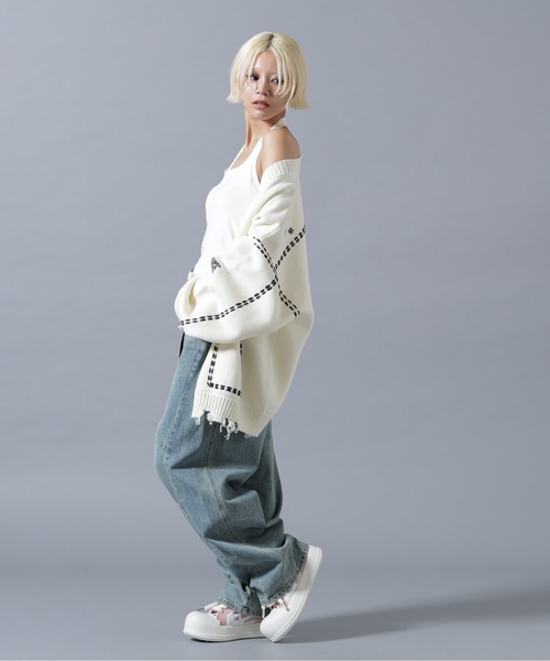 SIS(エスアイエス)の「SIS/エスアイエス/Cutting Denim Pants(デニムパンツ・レディース・ブルー/ブラック・M/L)」の20枚目の写真