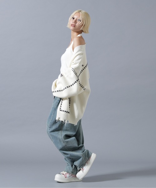SIS(エスアイエス)の「SIS/エスアイエス/Cutting Denim Pants(デニムパンツ・レディース・ブルー/ブラック・M/L)」の21枚目の写真