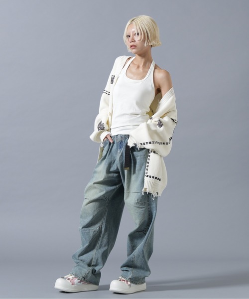 SIS(エスアイエス)の「SIS/エスアイエス/Cutting Denim Pants(デニムパンツ・レディース・ブルー/ブラック・M/L)」の22枚目の写真