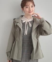 新品☆L☆Couture Brooch フード付きジャケット(グレージュ) Couture Brooch ブルゾン アウター 「2025春新作・撥水」愛され