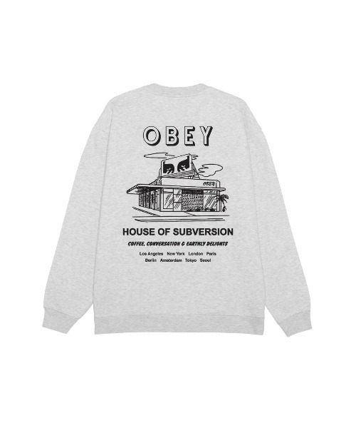 OBEY(オベイ)の「OBEY HOUSE OF SUBVERSION(オベイ ハウス オブ サブバージョン)(スウェット・メンズ・グレー系/ブラック・MEDIUM/LARGE/X-LARGE)」の2枚目の写真