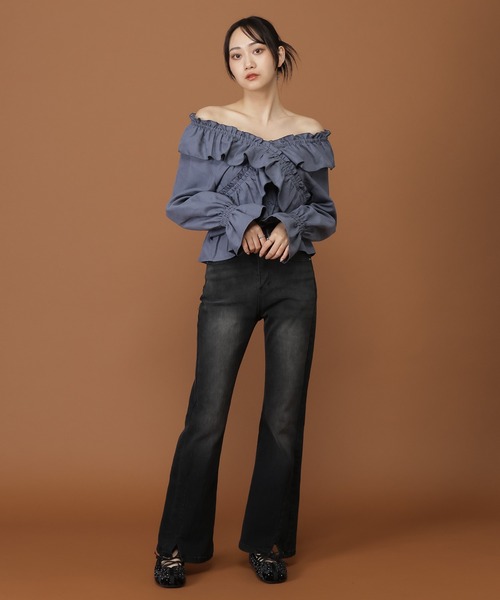 3.3 Field Trip （3.3フィールドトリップ）の「3.3 Field Trip／アソートクロスフリルブラウス（シャツ/ブラウス・レディース・その他2/その他3/その他1/オフホワイト/ブルー/ブラック・FREE）」の22枚目の写真