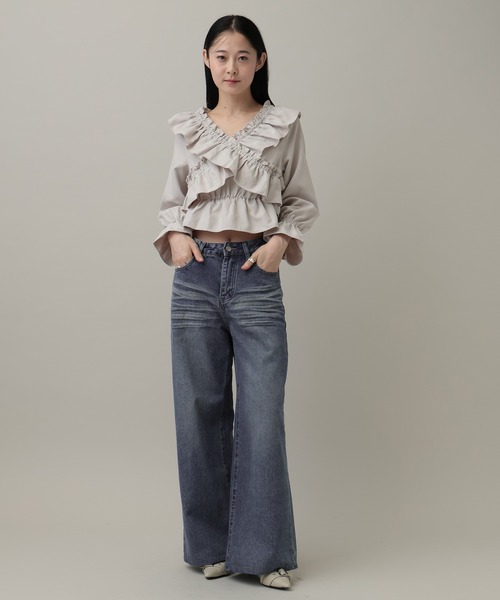 3.3 Field Trip （3.3フィールドトリップ）の「3.3 Field Trip／アソートクロスフリルブラウス（シャツ/ブラウス・レディース・その他2/その他3/その他1/オフホワイト/ブルー/ブラック・FREE）」の17枚目の写真