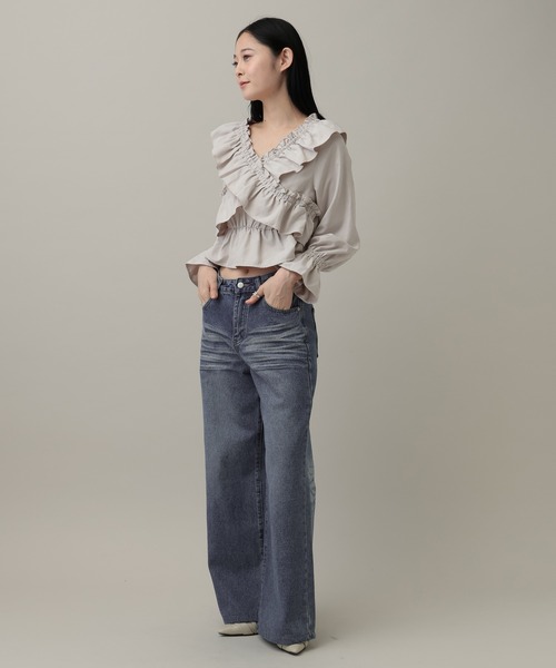 3.3 Field Trip （3.3フィールドトリップ）の「3.3 Field Trip／アソートクロスフリルブラウス（シャツ/ブラウス・レディース・その他2/その他3/その他1/オフホワイト/ブルー/ブラック・FREE）」の16枚目の写真