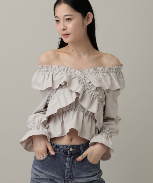 3.3 Field Trip （3.3フィールドトリップ）の「3.3 Field Trip／アソートクロスフリルブラウス（シャツ/ブラウス・レディース・その他2/その他3/その他1/オフホワイト/ブルー/ブラック・FREE）」の14枚目の写真