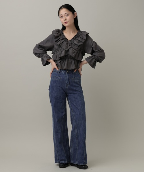 3.3 Field Trip （3.3フィールドトリップ）の「3.3 Field Trip／アソートクロスフリルブラウス（シャツ/ブラウス・レディース・その他2/その他3/その他1/オフホワイト/ブルー/ブラック・FREE）」の11枚目の写真