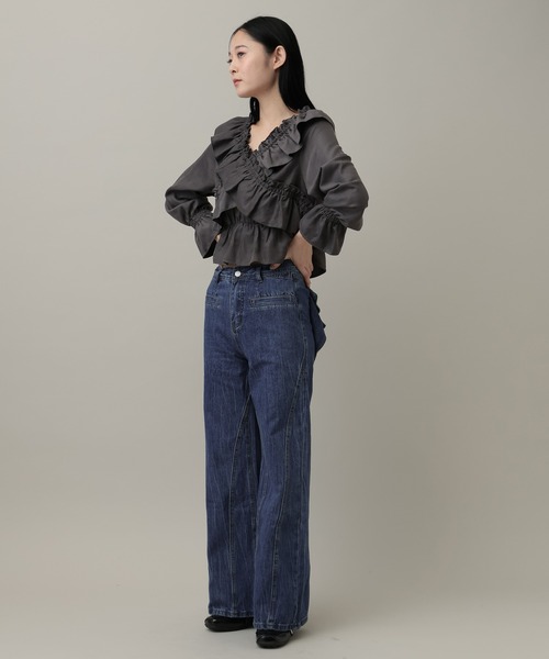 3.3 Field Trip （3.3フィールドトリップ）の「3.3 Field Trip／アソートクロスフリルブラウス（シャツ/ブラウス・レディース・その他2/その他3/その他1/オフホワイト/ブルー/ブラック・FREE）」の12枚目の写真