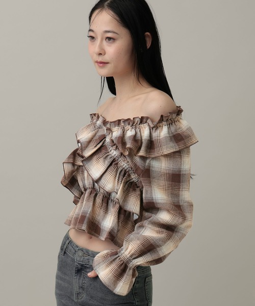 3.3 Field Trip （3.3フィールドトリップ）の「3.3 Field Trip／アソートクロスフリルブラウス（シャツ/ブラウス・レディース・その他2/その他3/その他1/オフホワイト/ブルー/ブラック・FREE）」の18枚目の写真