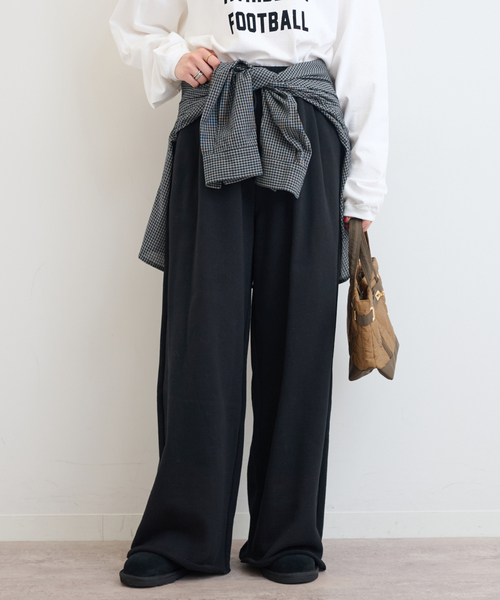 JOURNAL STANDARD relume(ジャーナルスタンダード レリューム)の「タックワイドイージースウェットパンツ(スウェットパンツ・レディース・チャコールグレー/ブラック・FREE)」の13枚目の写真