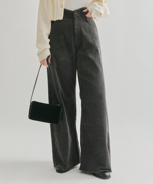 mystic(ミスティック)の「コーデュロイ ウェーブパンツ(その他パンツ・レディース・キャメル/チャコールグレー/オフホワイト・0/2/1)」の3枚目の写真