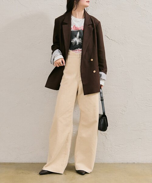 mystic(ミスティック)の「コーデュロイ ウェーブパンツ(その他パンツ・レディース・キャメル/チャコールグレー/オフホワイト・0/2/1)」の10枚目の写真