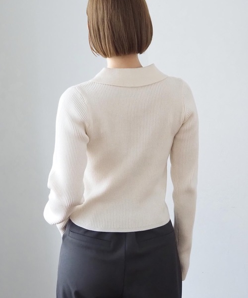 tiptop（ティップトップ）の「前レースアップ襟付きニットプルオーバー（ニット/セーター・レディース・ブラウン/ブラック/アイボリー/エンジ/ネイビー系/グレー系その他・FREE）」の12枚目の写真