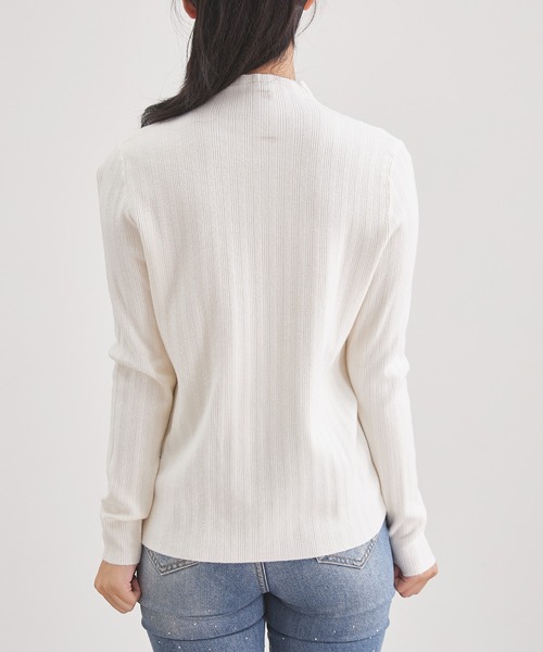 Lace Ladies(レースレディース)の「オフネック ボタン ランダムリブ ニット トップス(ニット/セーター・レディース・ベージュ/ブラック/アイボリー/ダークグレー・FREE)」の17枚目の写真