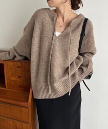 CAPRICIEUX LE'MAGE | 【前後2WAY】もちふわ2WAYスキッパーニット(ニット/セーター)