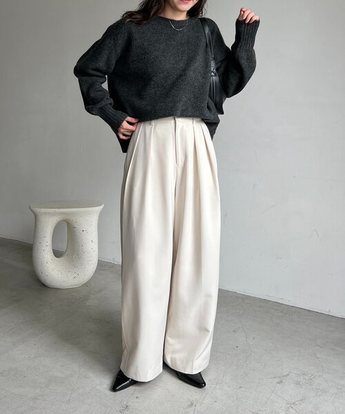 セール】【前後2WAY】もちふわ2WAYスキッパーニット（ニット/セーター