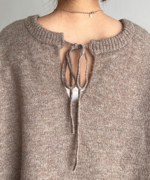 CAPRICIEUX LE'MAGE（カプリシューレマージュ）の「【前後2WAY】もちふわ2WAYスキッパーニット（ニット/セーター・レディース・モカ/ボルドー/チャコールグレー/アイボリー・FREE）」の17枚目の写真