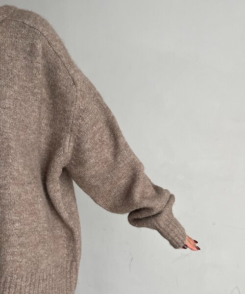 CAPRICIEUX LE'MAGE（カプリシューレマージュ）の「【前後2WAY】もちふわ2WAYスキッパーニット（ニット/セーター・レディース・モカ/ボルドー/チャコールグレー/アイボリー・FREE）」の19枚目の写真